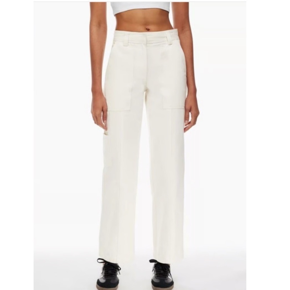 ARITZIA New Oscar Pant Mid-rise carpenter pants Sunday Best Cream Wide Leg Pants